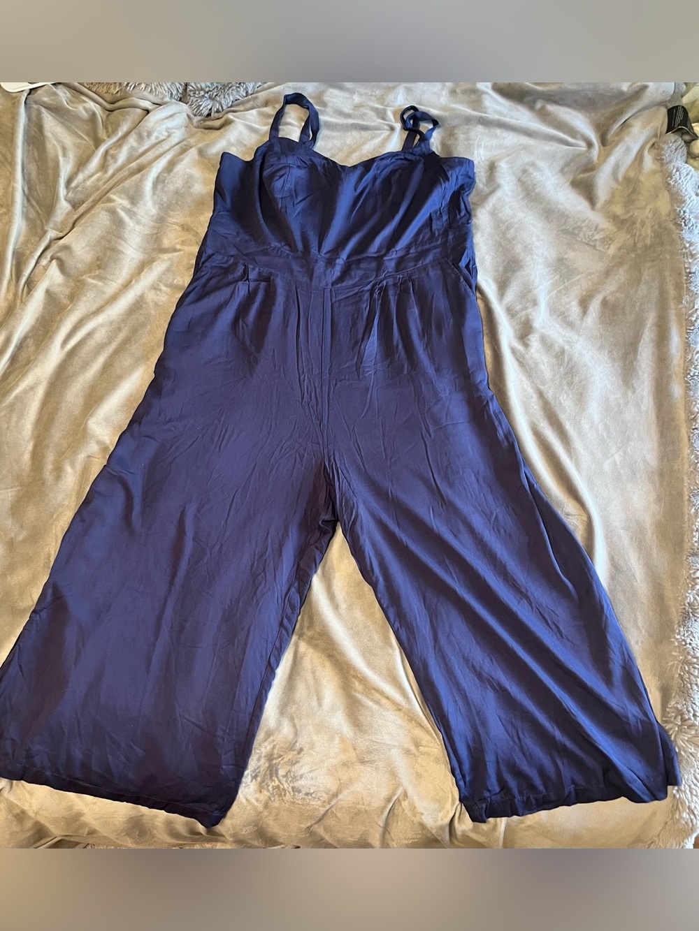 torrid Navy Wide-Leg Strap Jumpsuit - size 1